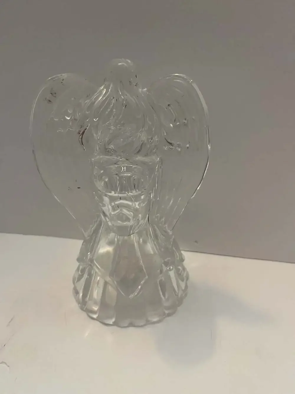 24% Lead Crystal Angel Taper Candle Stick Holder
